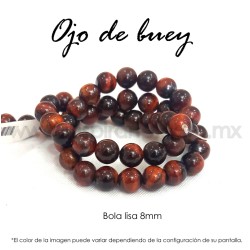 Ojo de buey, bola lisa 8mm