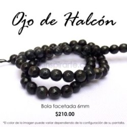 Ojo de Halcón, bola facetada 6mm