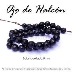 Ojo de Halcón, bola facetada 8mm