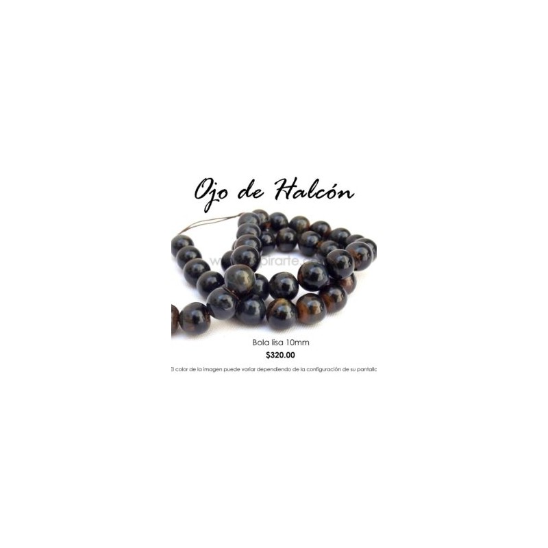 Ojo de halcón, bola lisa 10mm