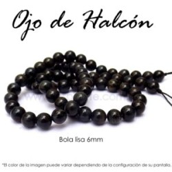 Ojo de Halcón, bola lisa 6mm