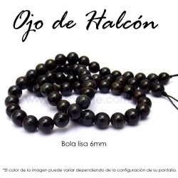 Ojo de Halcón, bola lisa 6mm