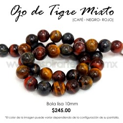 Ojo de Tigre mixto bola lisa 10 mm