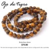 Ojo de tigre, bola lisa 4mm