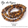 Ojo de tigre, bola lisa 4mm