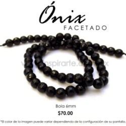 Ónix, bola facetada 6mm