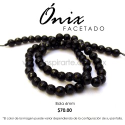 Ónix, bola facetada 6mm