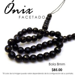 Ónix, bola facetada 8mm