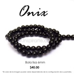 Ónix, bola lisa 6mm