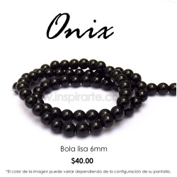 Ónix, bola lisa 6mm