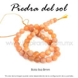 Piedra del sol bola lisa 8mm