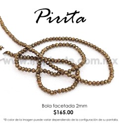 Pirita dona facetada 2mm