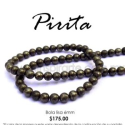 Pirita, bola lisa 6mm