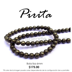 Pirita, bola lisa 6mm