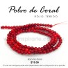 Polvo de Coral Rojo bola lisa 3 mm