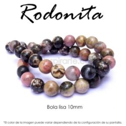 Rodonita, bola lisa 10mm