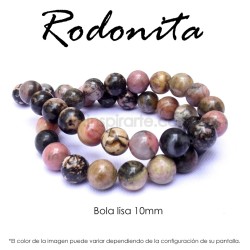 Rodonita, bola lisa 10mm