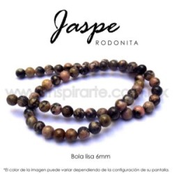 Rodonita, bola lisa 6mm