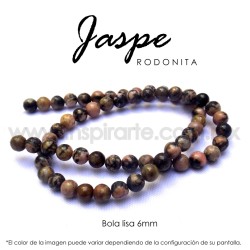 Rodonita, bola lisa 6mm