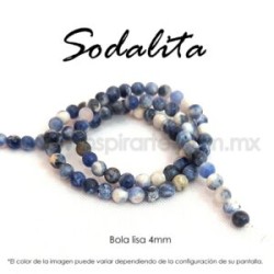 Sodalita bola lisa 4 mm