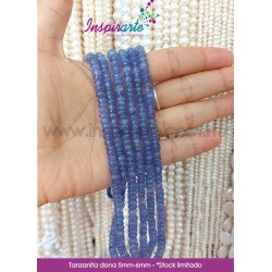 Tanzanita dona lisa 5mm-6mm