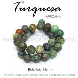 Turquesa africana bola lisa 12mm