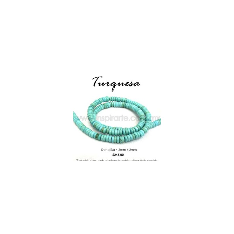 Turquesa dona 4.5mm x 2mm