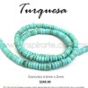 Turquesa dona 4.5mm x 2mm