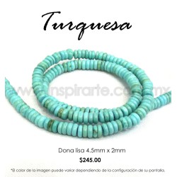 Turquesa dona 4.5mm x 2mm