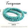 Turquesa dona 6.5mm x 3mm