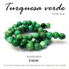 Turquesa Verde bola lisa 8 mm