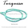 Turquesa, bola lisa 4mm