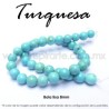 Turquesa, bola lisa 8mm