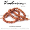 Venturina café, bola facetada 6mm