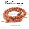 Venturina café, bola facetada 8mm