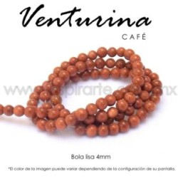 Venturina café, bola lisa 4mm