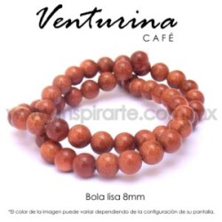 Venturina café, bola lisa 8mm