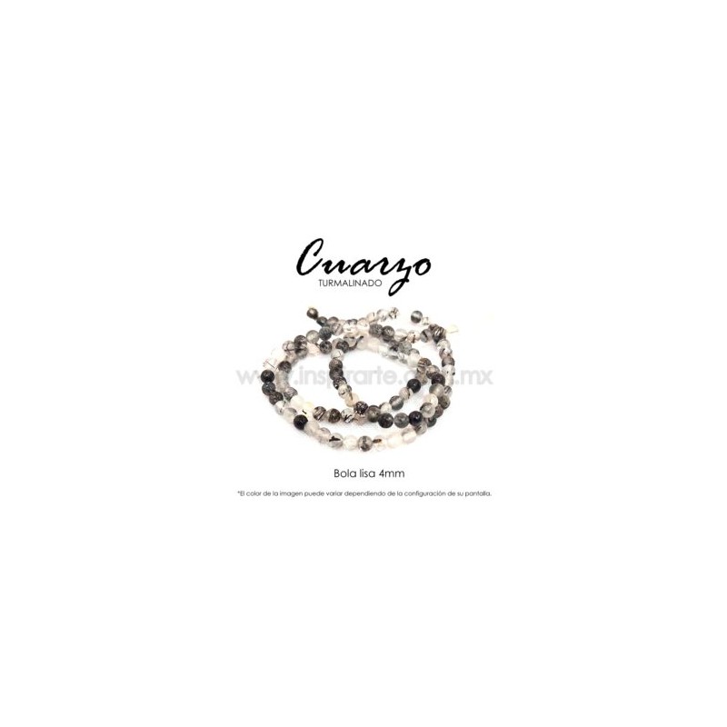 Cuarzo turmalinado bola lisa 4mm